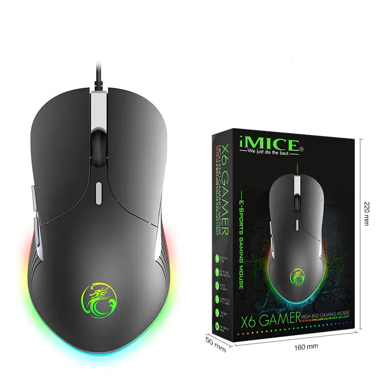 IMICE X6 Wired RGB Gaming Mouse for eSports