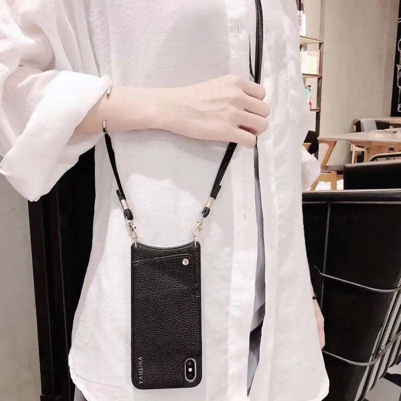 Crossbody Phone Case with Strap and Bag Attachment