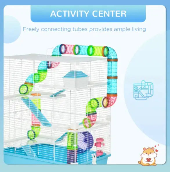 Hamster Cage w/Tube And Tunnel