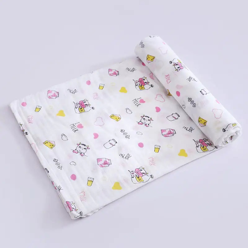 Bamboo Cotton Newborn Blankets and Swaddling Towels