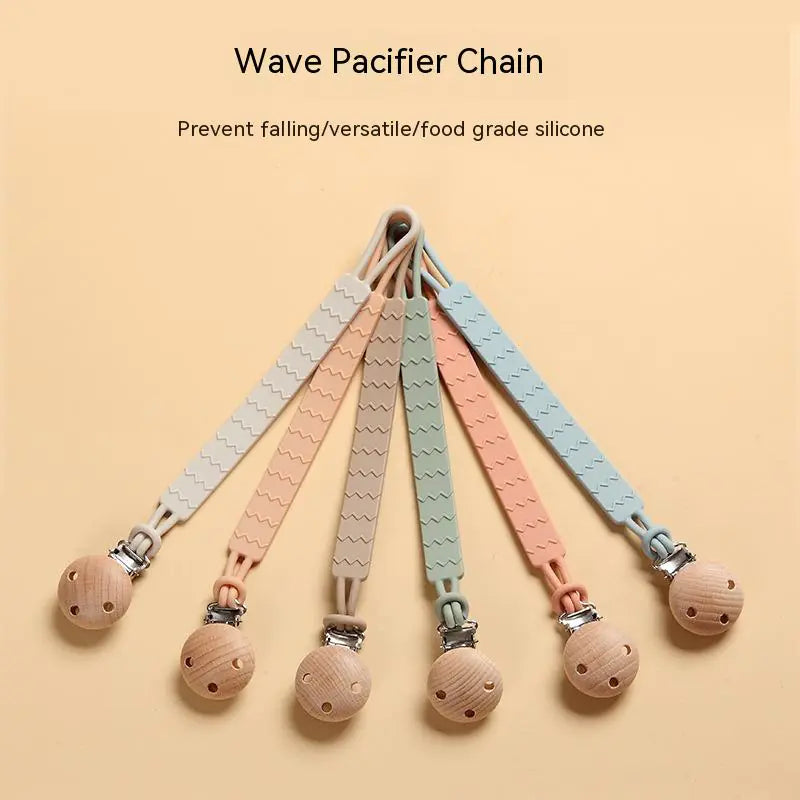 Infant Edible Silicone Teether and Pacifier Clip